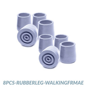 8PCS 25mm Rubber Feet Replacement Parts for Elderly Walker Walking Aid Frame Tongkat Empat Kaki Crutches Rubber Leg Tip