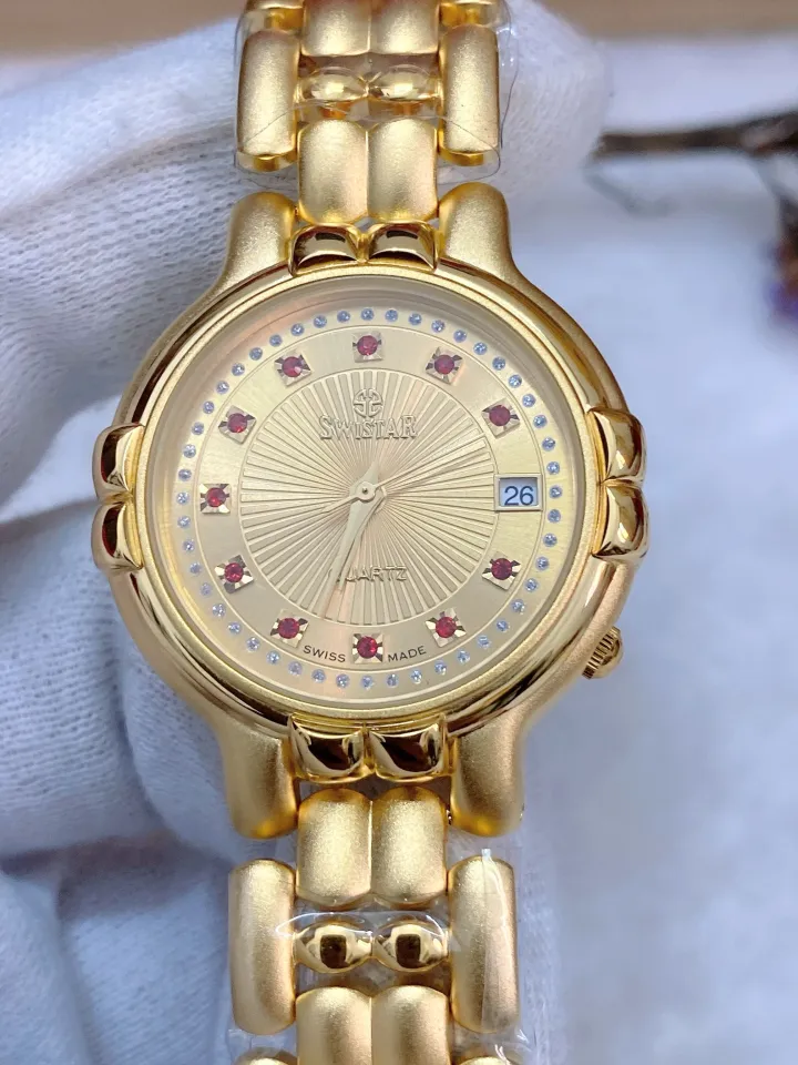 Swistar gold watch hot sale