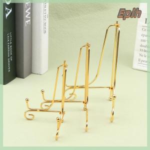 [Epih] Iron Display Stand Craft Bracket Book Holder Photo Pedestal Bowl Dish Frame Picture Plate Rack Easel Storage Decoration