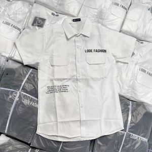 (CÓ TÚI HỘP) Áo Sơ Mi Tay Ngắn Logo Thêu LODEFASHION Mẫu Mới Cực HOT