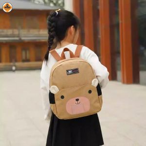 Balo Mầm Non Gấu Nâu Nhỏ Gọn Cao Cấp TNBags TN.B 3022 Màu Nâu Đáng Yêu Tiện Dụng Đi Học Cho Bé!