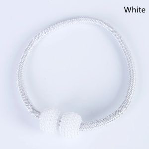 2PCS Pearl Magnetic Curtain Clip Curtain Holders Tie Back Buckle Clips Hanging Ball Buckle Tie Back Curtain Decor Accessories