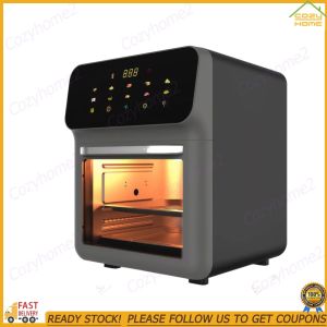 [CY] Touch Screen Air Fryer 80-200 C Multi-Function Non-Oil Fryer 0-60min Timing Electric Oven Visible Window for Defrosting Baking Grilling
