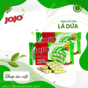 Bánh ống xốp vị lá dứa JoJo 115g - Shop ăn vặt - Bánh xốp - Bánh ăn vặt -  Bánh ống - Bánh ống xốp
