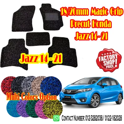 Honda Jazz 2014 - 2021 OEM Precut 18/20mm+- PVC Carpet Karpet Coilmat Siap Potong With Magic Grip