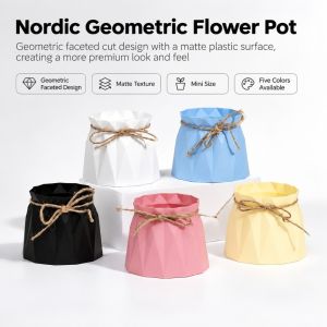 5210BIYU Plastic Plastic Vase Anti-Ceramic Style Lightweight Decorative Vase Modern European Style Flower Vase Home Decoration