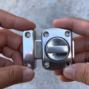 Stainless Steel Door Latch - Security Bolt for Gates & Bathroom Anti-Rust Door Lock Heavy Duty