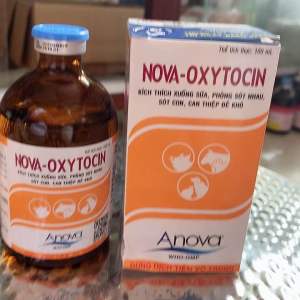 Nova Oxytocin 100ml - tăng tiết sữa ngừa sót nhau can thiệp đ.ẻ khó trên chó mèo heo trâu bò dê cừu