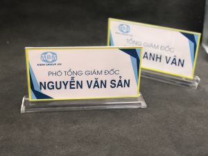 (CHUYỂN SỈ) Biển tên chức danh 12x24cm bảng chức danh mica 12x24 kệ chức danh mica để bàn bằng mica