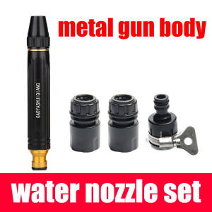 (Warranty)CBLUE Portable Water Gun Spray Gun with 10meter hose High Pressure Car Wash Sprayer PVC Hose for Garden