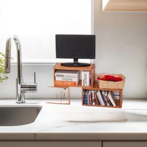 QUANSEN 1Pcs 1:12 Dollhouse Miniature Wooden Storage Cabinet Storage Rack Bookshelf Model Furniture Accessories Toys