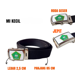 Sabuk Anak Sekolah Motif Logo Sekolah Warna Solid - Nyaman & Tahan Lama