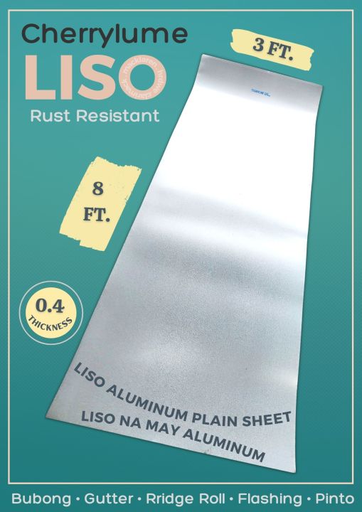 Liso Aluminum Blended Plain Sheet Cherrylume ️ 3ft. x 8 ft. x 0.4 ...