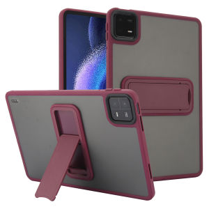 For Xiaomi Pad 7 6 5 Pro Mi Pad 6S Pro 12.4" Pad7 Pad6 Pad5 11.0" 11.2" Redmi Pad SE 11.0" 8.7" Fashion Color Frame Shockproof Protection Case Adjustable Folding Bracket Matte Clear PC Stand Casing
