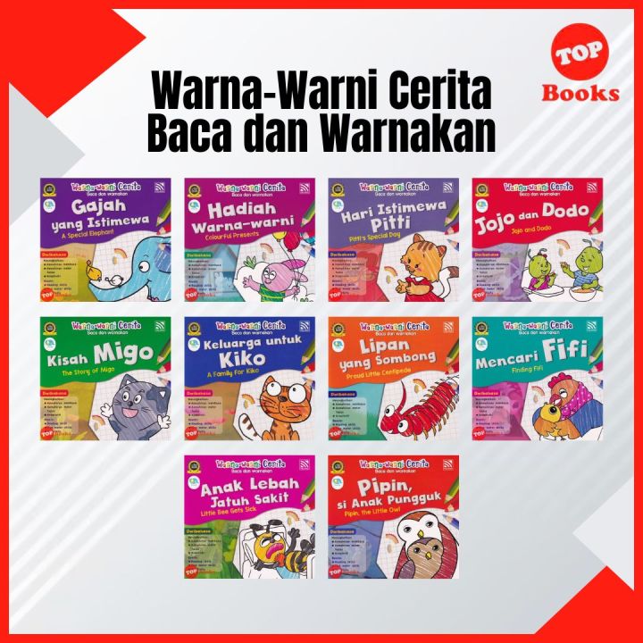 [TOPBOOKS Pelangi Kids] Warna-Warni Cerita Baca Dan warnakan Series ...