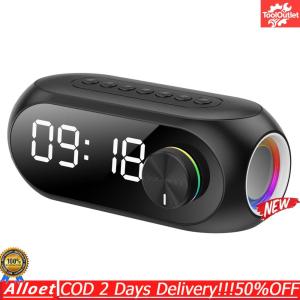 [ToolOutlet]Bluetooth Portable Speaker with Built-in Subwoofer FM Radio Alarm Clock Outdoor Wireless Sound System Compact and Durable