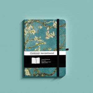 FCB6 Vincent Van Gogh 160gsm Bullet Dotted Journal Hard Cover Bujo Blossoming Almond Tree Thick Pages Organizers Dot Grid Notebook