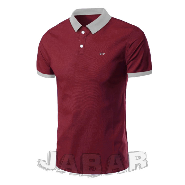 Polo shirt 2025 merah maroon