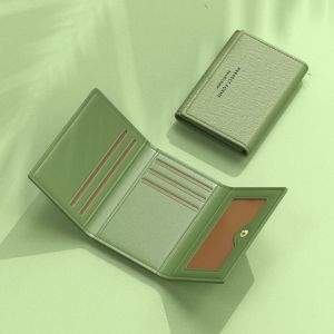 【COD/Original】Leather Cards Holder Foldable Multi Card Slots Wallet Purse Business Credit Card Card Holder for Men