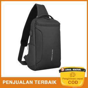 SmallAnt MARK RYDEN Tas Selempang Tas Selempang Kain Oxford Tahan Air USB Pengisian Tas Selempang Cocok untuk iPad 12.5 Inci Bahu Messenger Tas Tas Dada Tas Travel untuk Pria