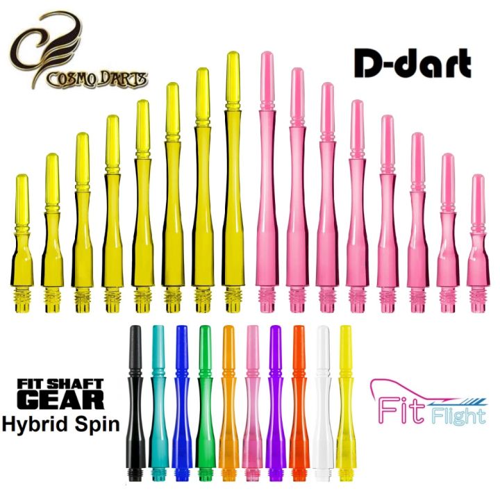 Cosmo Darts Shafts Set Of 4 COSMO DART Carbon Shafts C-Black - Set Of 4 Normal-Spinning Dart Shafts For Steel Tip Or Soft Tip Darts Dart World Dart Shafts