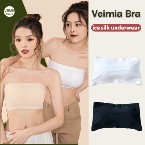 Miss Candy Teenage girls underwear set with three rows of buttons and strapless wrap bra