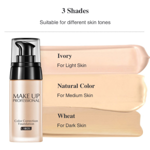 Foundation Natural Makeup Nonallergenic Foundation Cream Nongreasy Brighten Skin Tone Sodium Hyaluronate