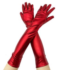 Dance Gloves Long Punk Gloves Pole Dance Gloves Leather Gloves Performance Gloves Metallic Gloves Skinny Long Gloves