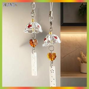 RUASA Ngọt Ngào Giáng Sinh Cây Trôi Chai Bốn Lá Cỏ Ba Lá Mặt Dây Chuyền Điện Thoại Dây Đeo Keychain Tinh Tế Ba Lô Trang Trí Phụ Kiện Quà Tặng
