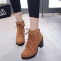 A-Linna Ladies korean Fashion Boots #888 High heel (ADD 1 SIZE BIGGER)#888. 