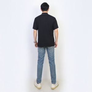 Noveli wear - Polo Shirt Pria Waffle Knit | Atasan Kerah Polo Saku Lengan Pendek Polos