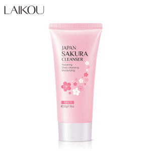 LAIKOU Japan Sakura Face Wash Foam Cleanser Cleansing Brush Skin Care 2pcs set