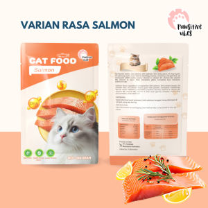 Pawsitive Vibes Makanan Kucing Basah Adult 80gr - Wet Food Pouch Makanan Kucing Basah Dewasa Bergizi - Wet Cat Food Pouch 80gr