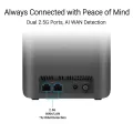 ASUS ZenWiFi BD4 3-Pack Dual-band WiFi 7 Mesh, 3600 Mbps, 6500 sq.ft , Dual 2.5G Ports, Security and Parental Controls Included, Smart Home Master SSIDs Pack of 3 - 3 Year Asus Singapore Warranty. 