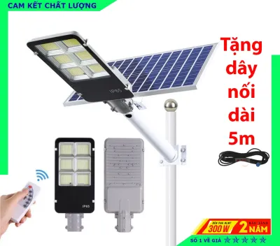 Đèn pha năng lượng mặt trời bàn chải HC SOLAR LIGHT 300W 6 khoang Vỏ nhôm Tấm pin rời Ánh sáng trắng