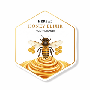 Stiker Label Madu Custom Desain Premium bisa custom nama/brand