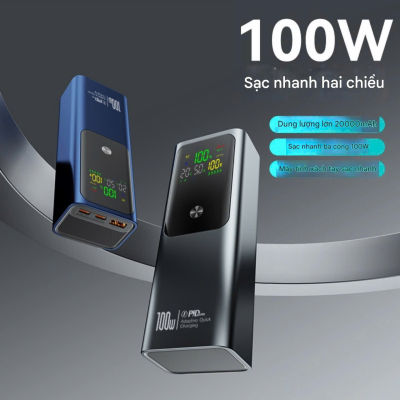 Pin sạc dự phòng 100w 20.000mAh màn hình LCD hiển thị sắc nét ( sạc điện thoại máy tính )