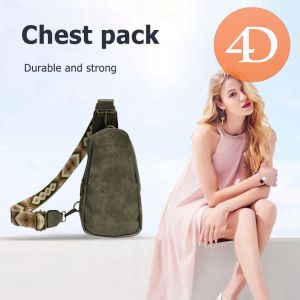Stylish Womens Cross Body Bag with Animal Pattern Boho Messenger Chest PU Leather Fanny Pack for Casual Wear