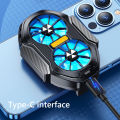 【Worth-Buy】 fs01 dual fan rechargeable mobile phone cooler long lasting stronger cooling air cooling type-C for iOS PUBG game cooler. 