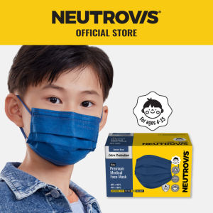 Neutrovis 4-Ply Kids Premium Medical Face Mask 50s - Denim Blue (KIDS)