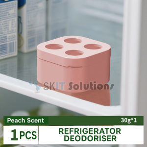 【SKIT SG】Refrigerator Deodorizer 30g Activated Carbon Odor Remover Freezer Deodorizer Food Fresh Keeper Sterilization Purification Box Fridge Air Purifier Odor Absorber for Refrigerator Freezer Kitchen Storage Reusable [Peach / Orange / Jasmine / Coffee]