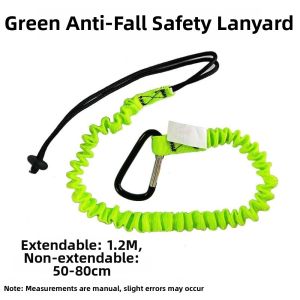 MIRELINA 50~80cm Dây buộc an toàn Bungee Có móc Carabiner 3 màu sắc Dây thừng chống ngã dùng trong công việc leo núi Dây an toàn Phụ Kiện Leo Núi