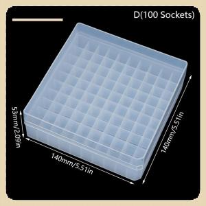 [COD] กล่องชั้นวางหลอดทดลองพลาสติกพร้อมฝาปิดหลอดแรงเหวี่ยงอุปกรณ์ทางห้องปฏิบัติการ