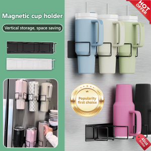 Refrigerator Side Cup Holder Magnetic Modular Organizer Stencil Refrigerator Side Storage Cup Holder