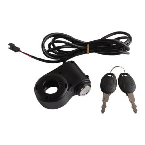 ADREE 1Pcs 2 Dây Khóa công tắc điện tử xe đạp điện 2 phím 12V-72V Công tắc khóa chống trộm Bền bỉ Hợp nhôm Khóa chìa xe điện dành cho xe máy điện và xe đạp điện.