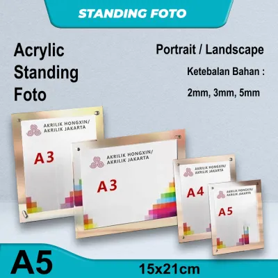 FRAME STANDING / POSTER ACRYLIC A5 3+3MM 20X26CM