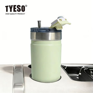 Tyeso Minimalist Matte Insulated Thermoses Stainless Steel Portable Tumbler with Straw Leakproof Car Mug for Daily Use2026