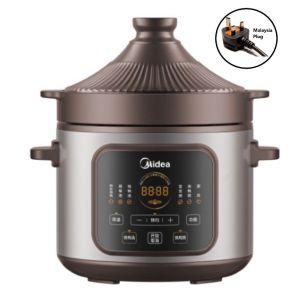 Midea Periuk Rebus Elektrik– Periuk Sup Pelbagai Fungsi Automatik untuk Kegunaan Rumah Periuk Rebus Elektrik Pembuat Bubur Purple sand Clay Pot