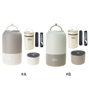 กล่องถนอมอาหารภาชนะบรรจุเหล็กสแตนเลสพร้อมกล่องข้าวกลางวันพกพาฝาปิดแบบซีลสำหรับใช้ในครัวเรือน