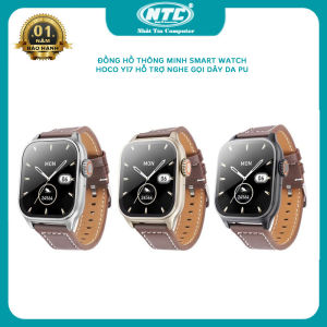 Đồng hồ thông minh Smart watch HOCO Y17 dây da hỗ trợ Nghe Gọi Theo Dõi Sức Khỏe chuyên Thể Thao Chống Nước IP67 nhiều chức năng (nhiềumàu) Nhất Tín Comput